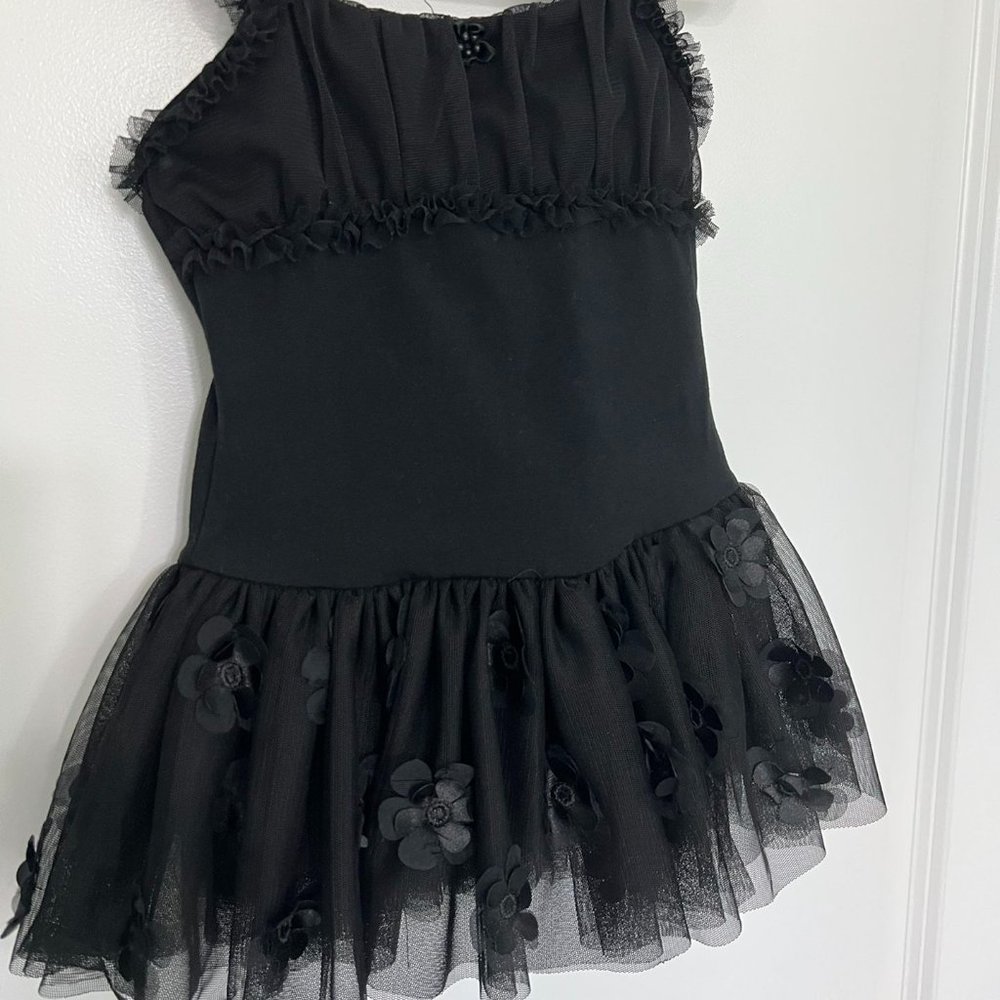Black Leotard with attached tutu, Size 4-6